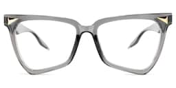 Cicely Geometrical Gray Eyeglasses0