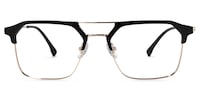 Mestey Sqaure Black Glasses0