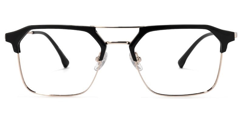 Mestey Sqaure Black Glasses | Zeelool Glasses0