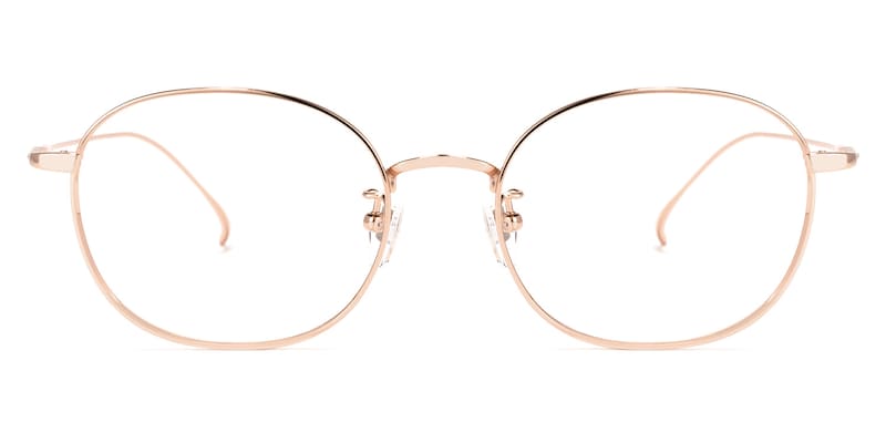 Rafaela Oval Rose-Gold Glasses | Zeelool Glasses0