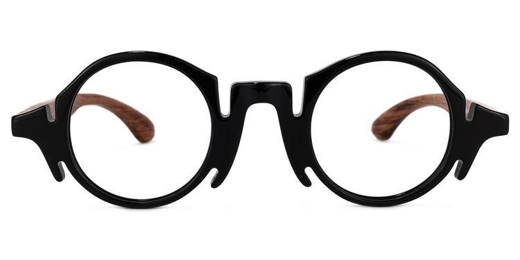 Charlie Black Round Glasses