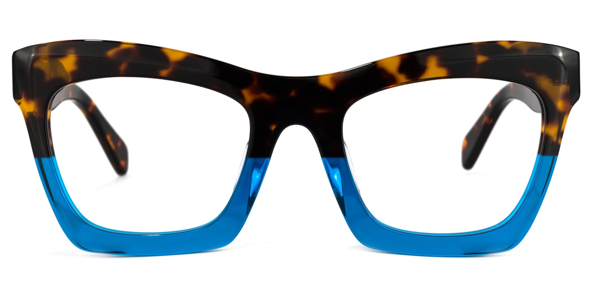 Benitez Square Blue-Tortoise Frame Glasses | Zeelool2