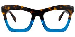 Benitez Square Blue Glasses0