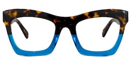 Benitez Square Blue Glasses2