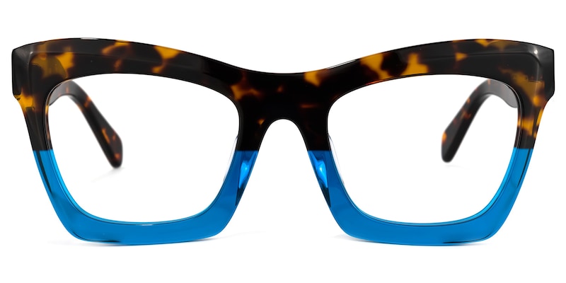 Benitez Square Blue Glasses