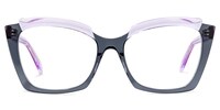 Benesa Browline Gray Glasses0