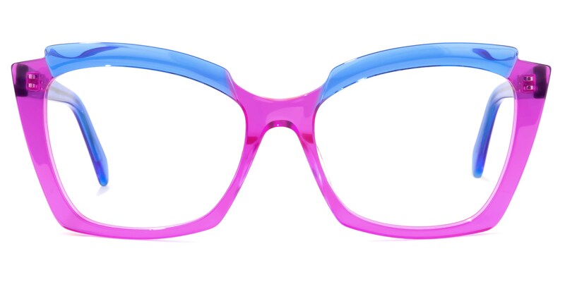 Benesa Browline Purple Glasses | Zeelool Glasses0