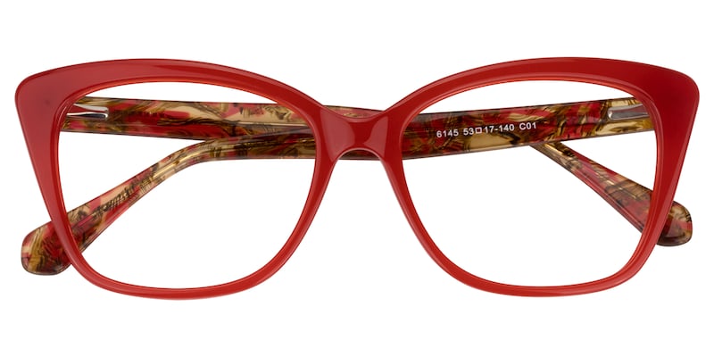 Square Red Glasses | Zeelool Glasses1