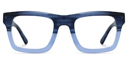 Riley Rectangle Blue Glasses0