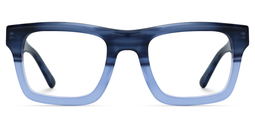 Riley Rectangle Blue Glasses