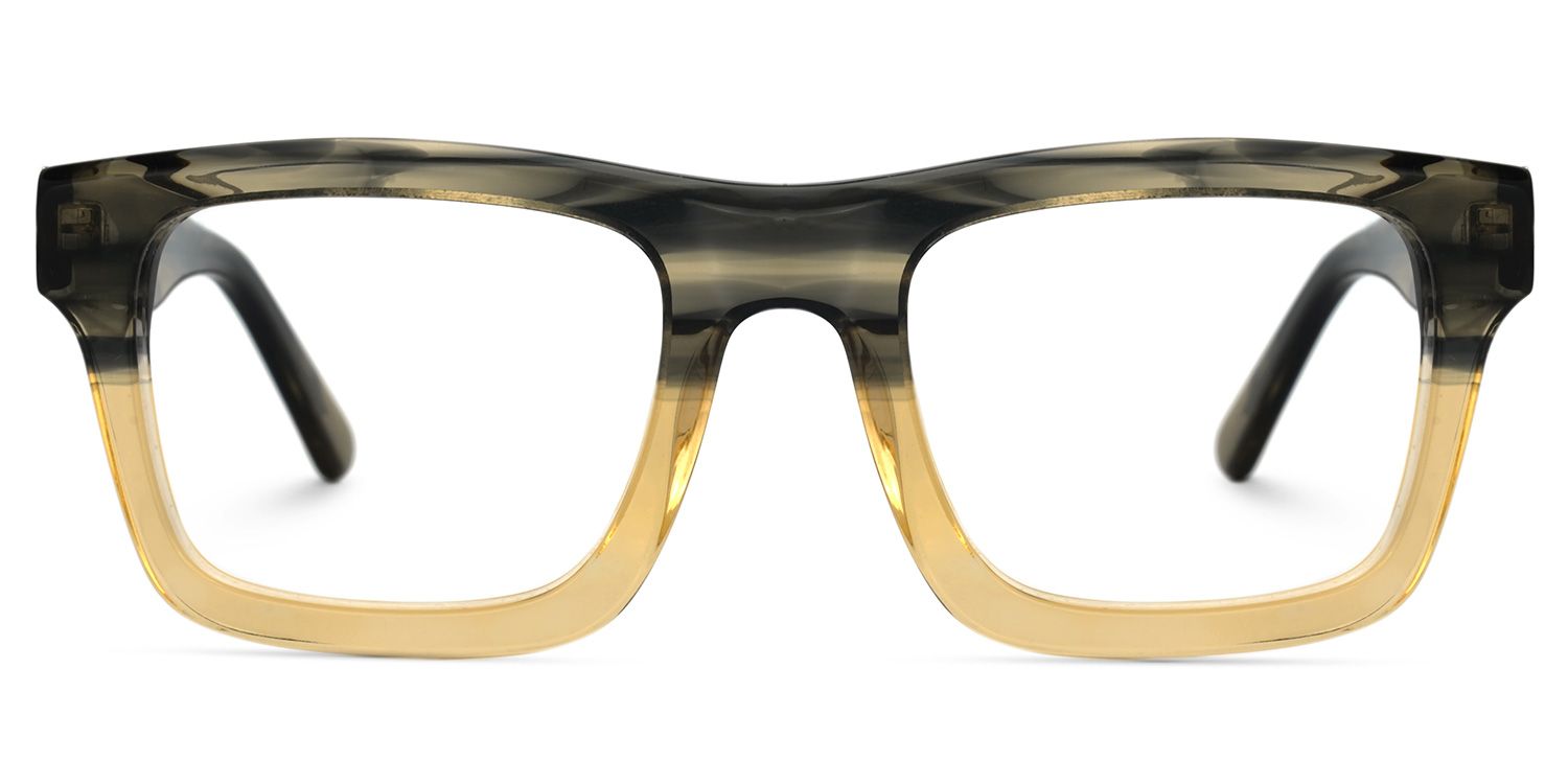 Rectangle Brown Glasses | Zeelool Eyeglass Frame Online0