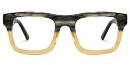 Riley Cameo-Green Rectangle Glasses0