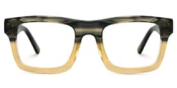 Riley Rectangle Cameo-Green Glasses0