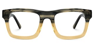 Riley Rectangle Cameo-Green Glasses0