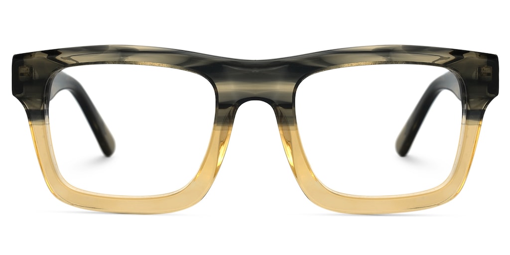 Riley Rectangle Cameo-Green Glasses