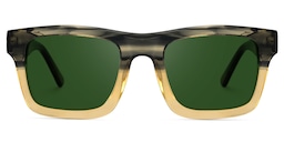 Riley Rectangle Cameo-Green Sunglasses0