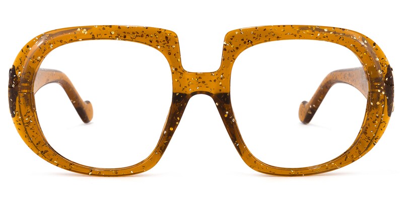 Mackenzie Geometric Earthy-Yellow Glasses | Zeelool Glasses0