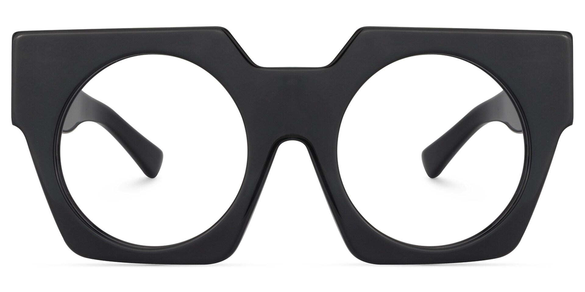 Geometric Black Glasses | Zeelool Eyeglasses0