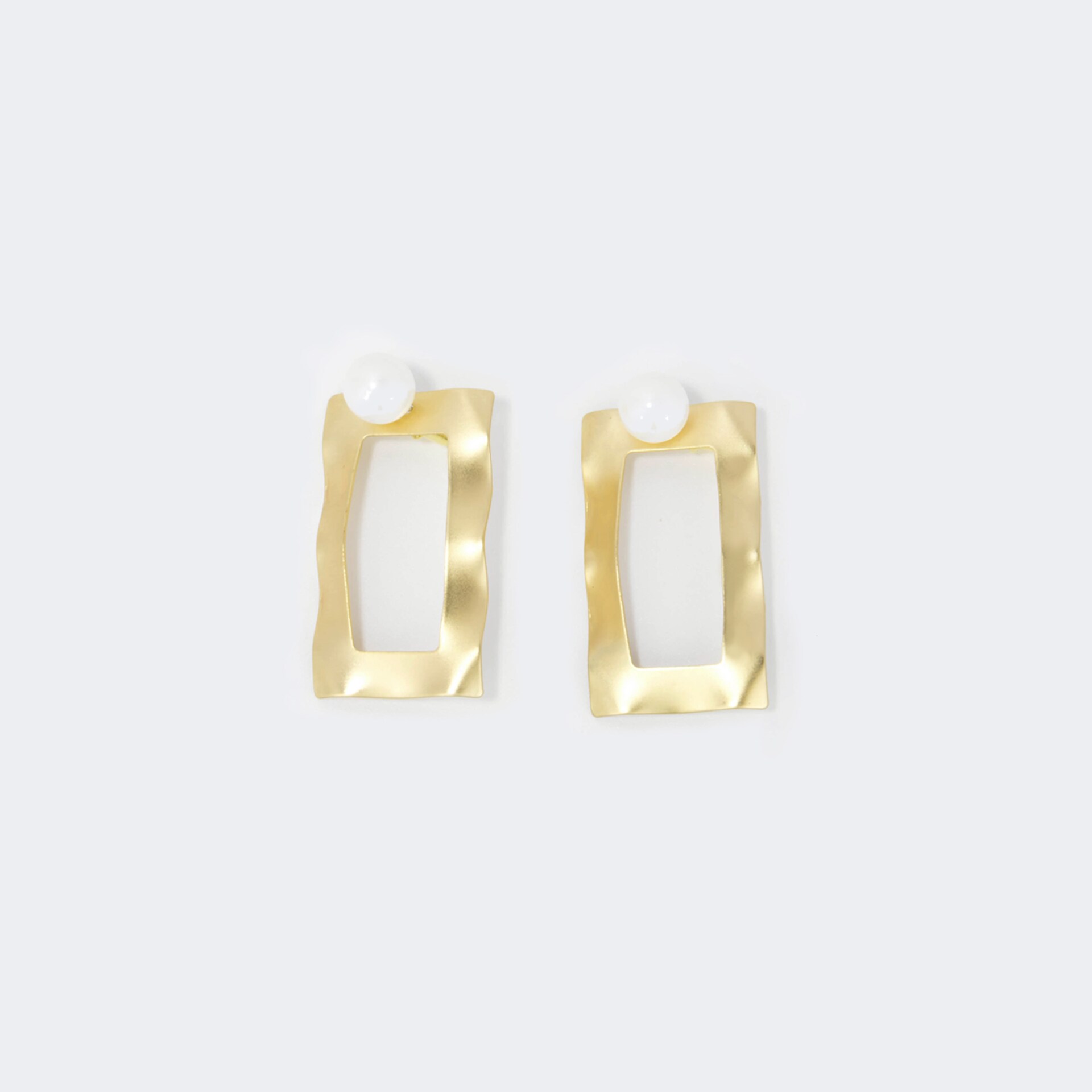 Stylish Rectangle Gold Earrings | Zeelool Glasses1