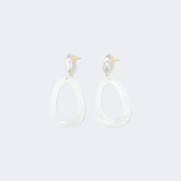 Stylish Polished White Earrings1