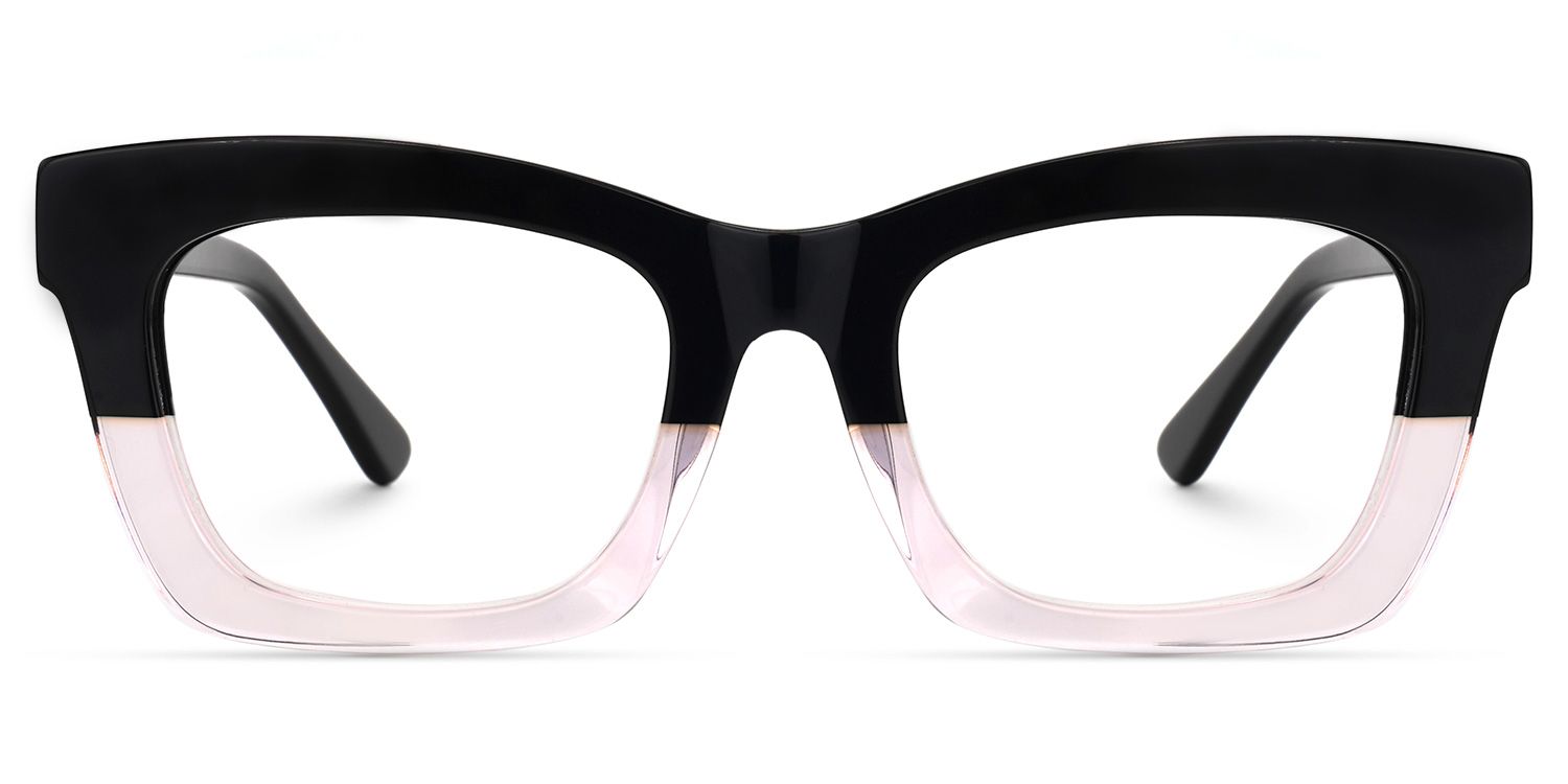 Vargas Square Black-Pink Glasses | Zeelool Glasses0