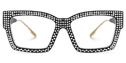 Drayton Square Black Glasses0