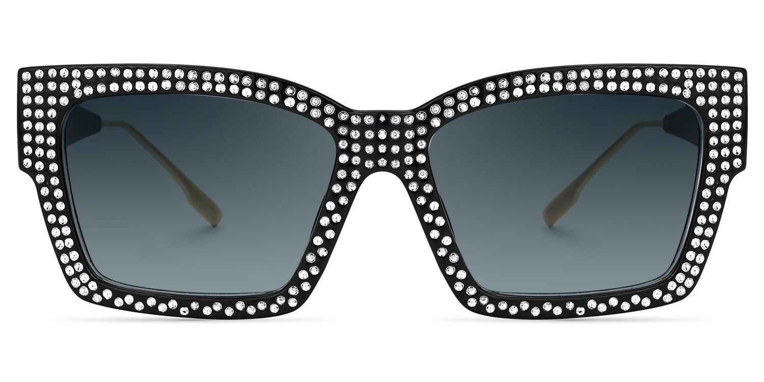 Drayton Square Black Sunglasses | Zeelool Glasses0