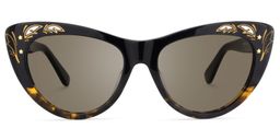 Pamela Cateye Tortoise-Gold Sunglasses0