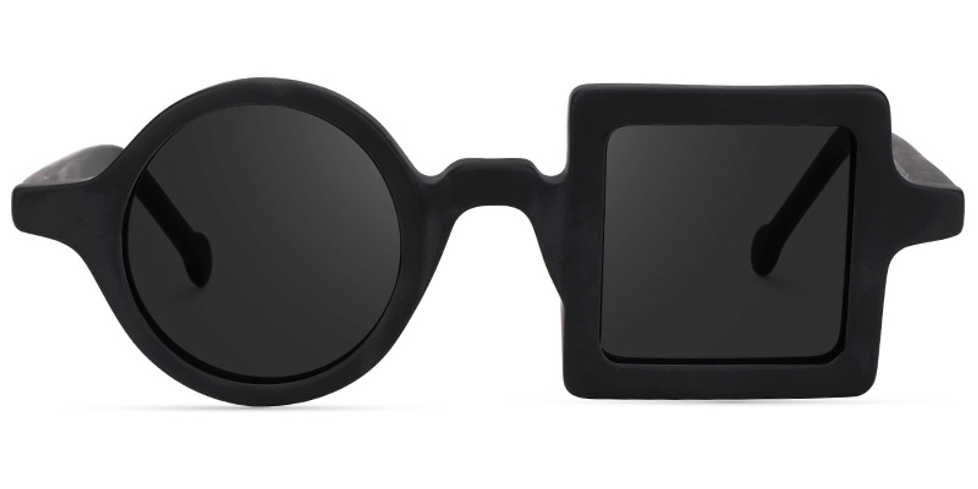 Paola Asymmetric Black Sunglasses | Zeelool Glasses0