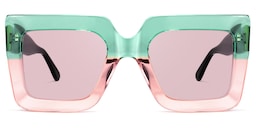 Brandon Square Green-Pink Sunglasses0