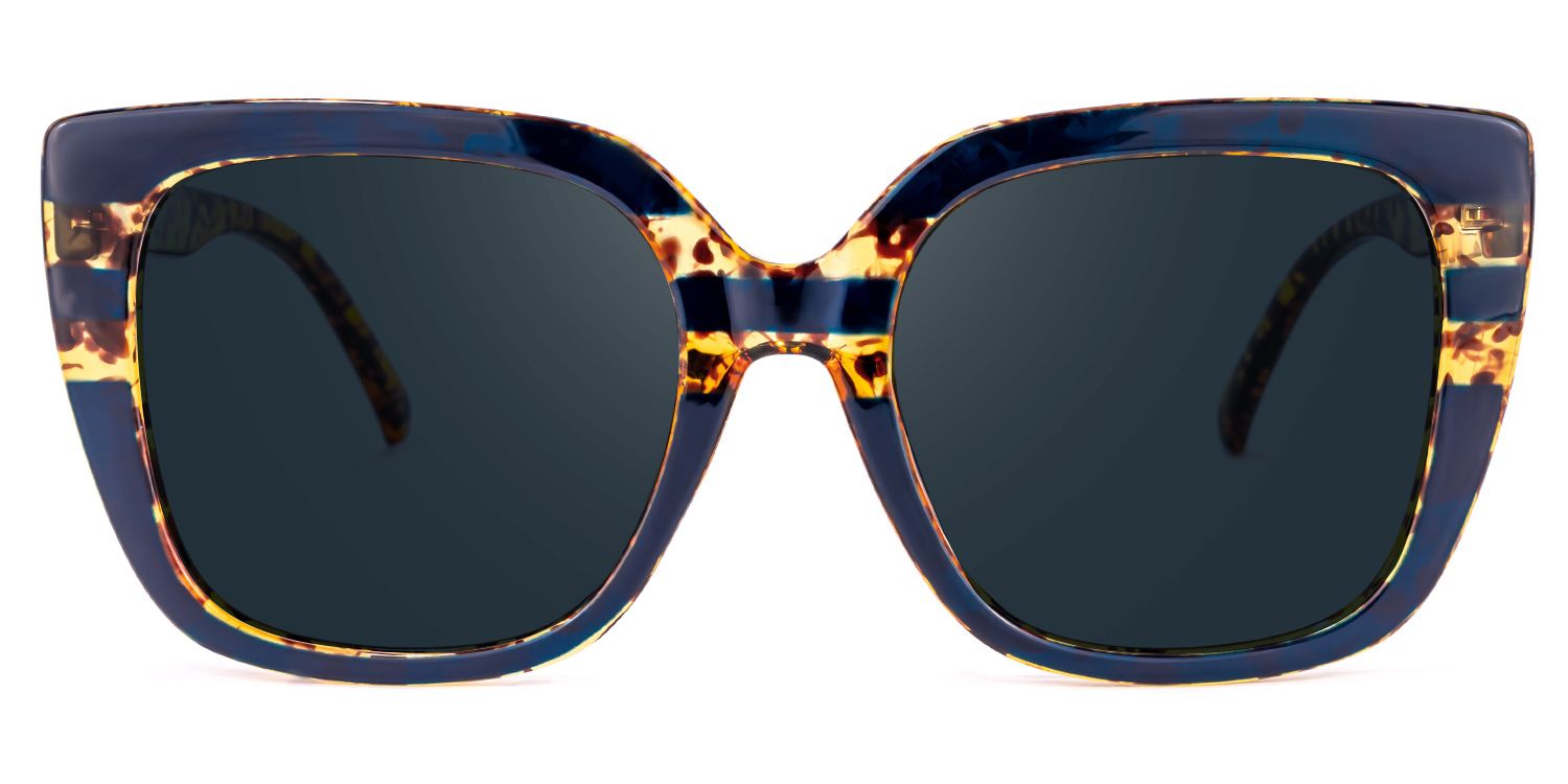 Brenda Square Dark-Blue Sunglasses | Zeelool Glasses0