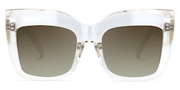 Alberta Cat Eye Clear Sunglasses0