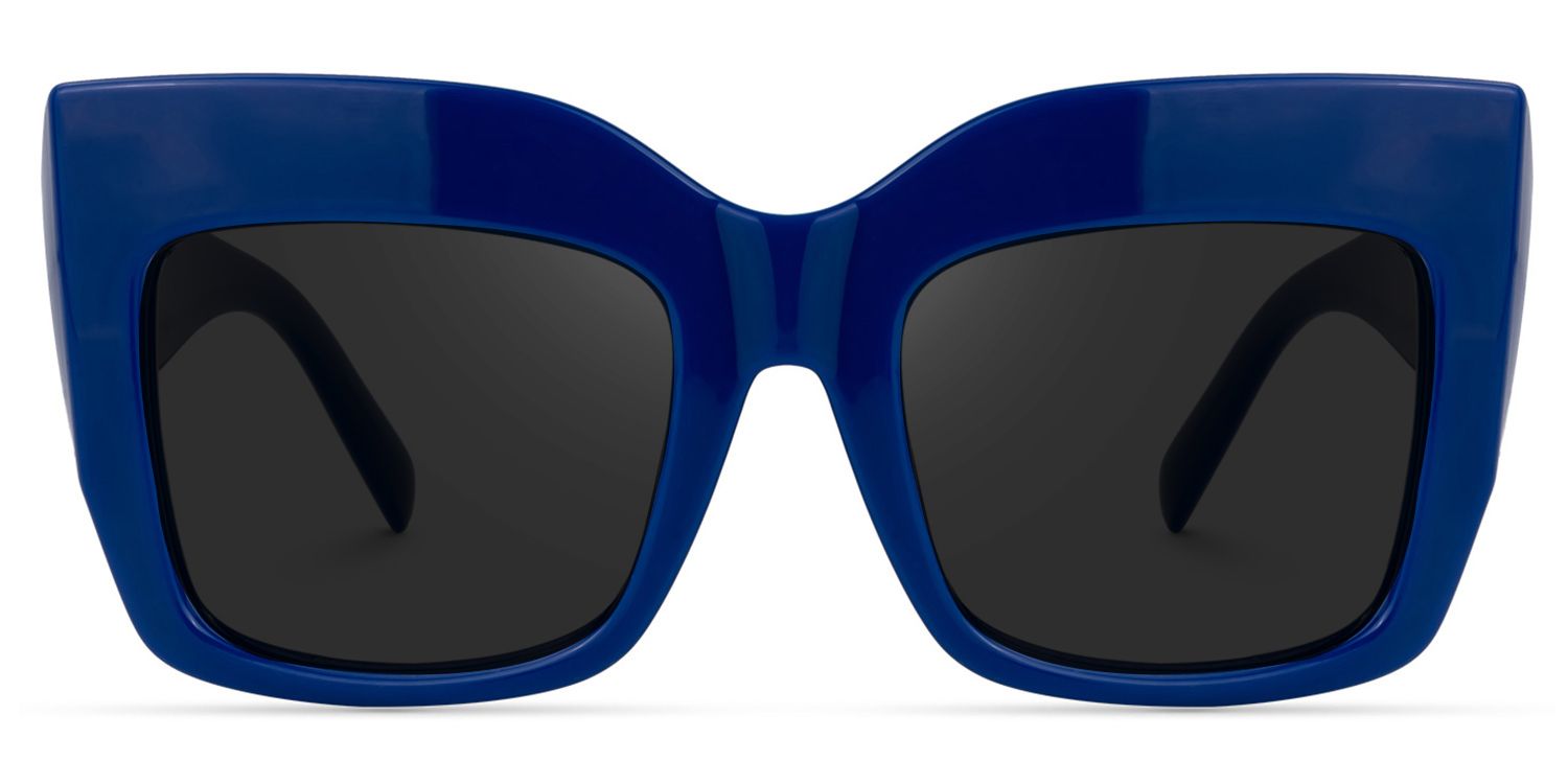 Alberta Plastic Blue Square Frame Sunglasses | ZEELOOL0