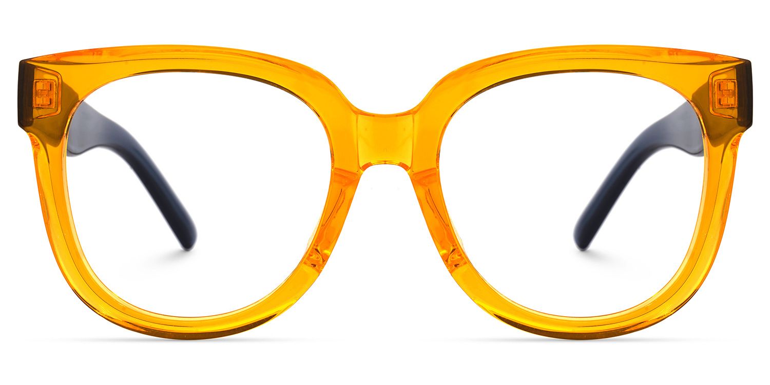 Harrell Square Orange Glasses | Zeelool Glasses0