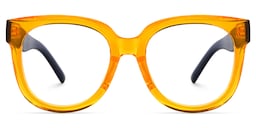 Harrell Square Orange Glasses0