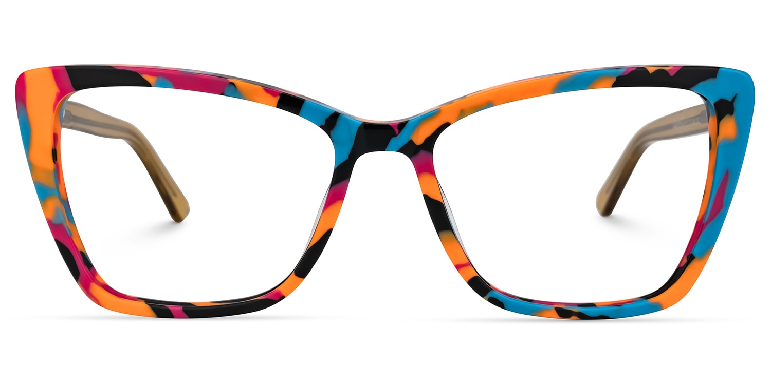 Made in USA zima ネオン菅 serial number Dwana Square Red Glasses | Zeelool Glasses