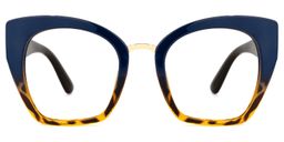 Denis Cat Eye Blue-Tortoise Glasses0