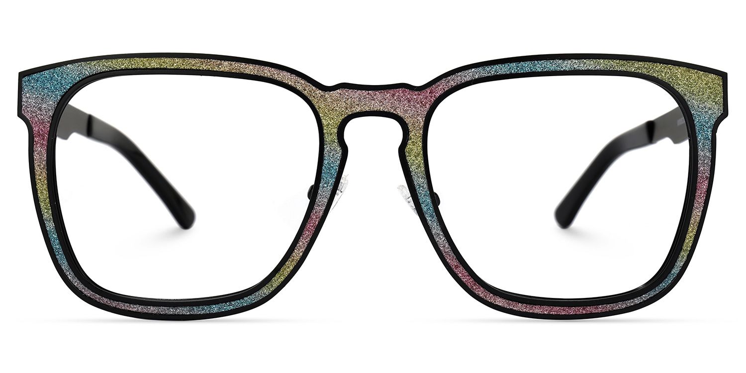 Joanne Rectangle Rainbow Glasses | Zeelool Glasses0