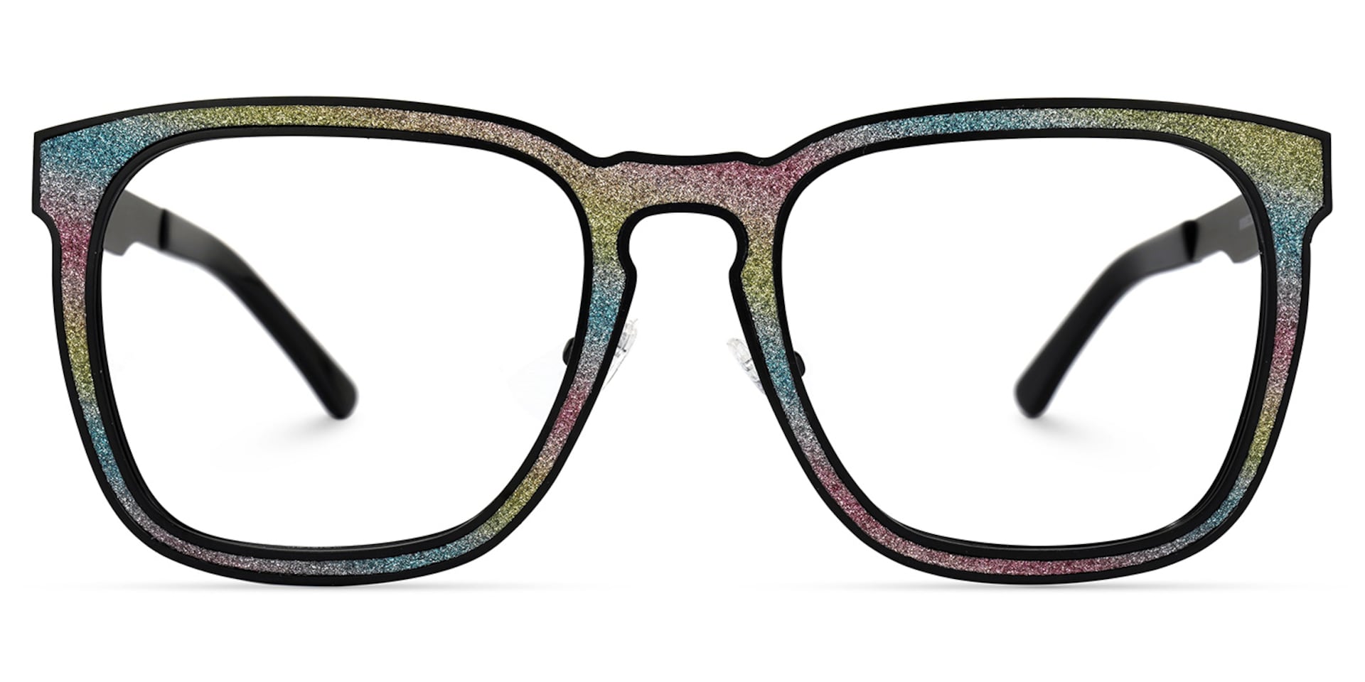 Joanne Rectangle Rainbow Glasses | Zeelool Glasses0