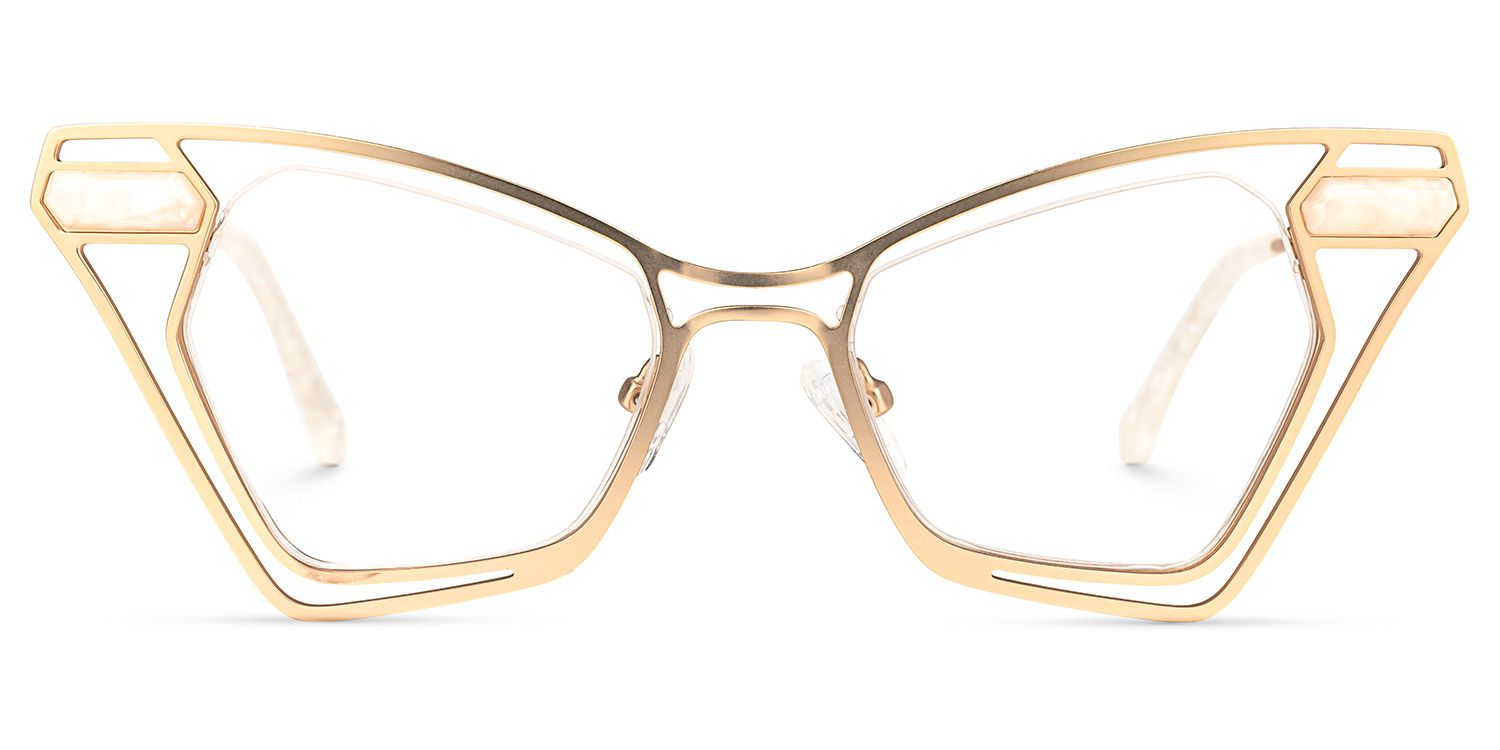 Janelle Butterfly Gold Glasses | Zeelool Glasses0