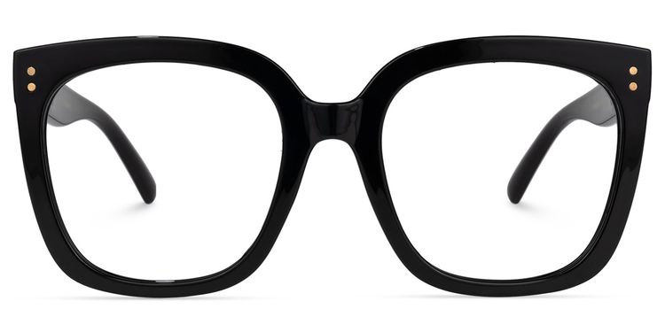 Ebony Square Black Glasses