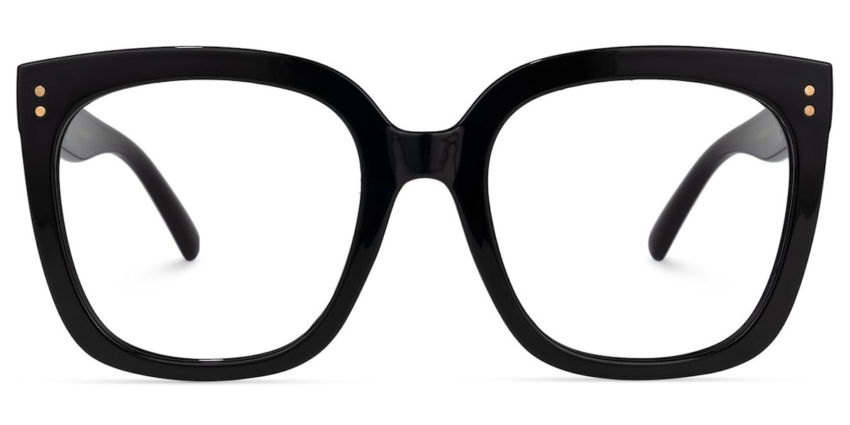 Ebony Square Black Glasses2