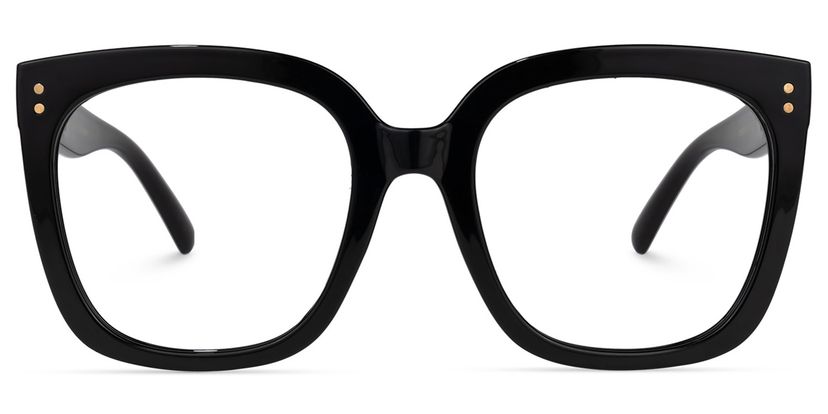 Ebony Square Black Glasses