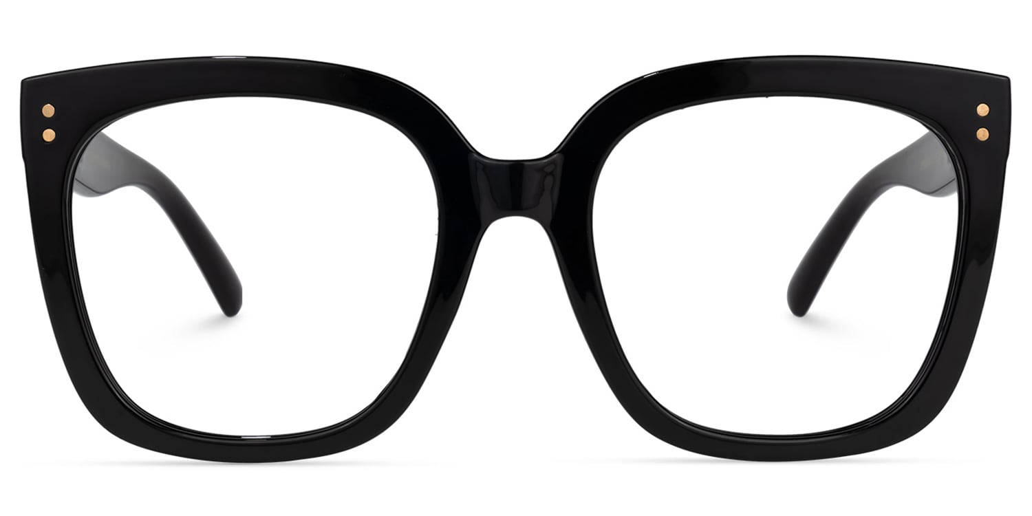 Libelice サングラス－Wide Black
偏光　ブラック  リベリス Ebony Square Black Glasses | Zeelool Glasses