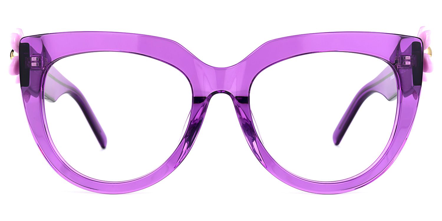 Miguel Cateye Purple Glasses | Zeelool Glasses0