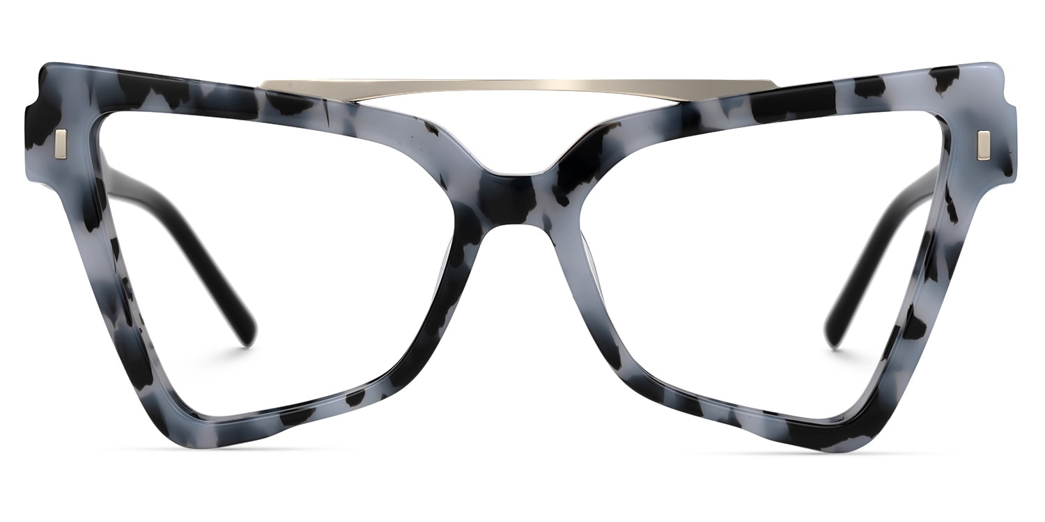 Kareema Aviator Gray-Floral Glasses | Zeelool Glasses