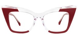 Mindya Cateye Red Glasses0