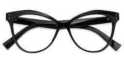 Saul Cateye Black Glasses1