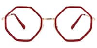 Nathaniel Geometric Red Glasses0