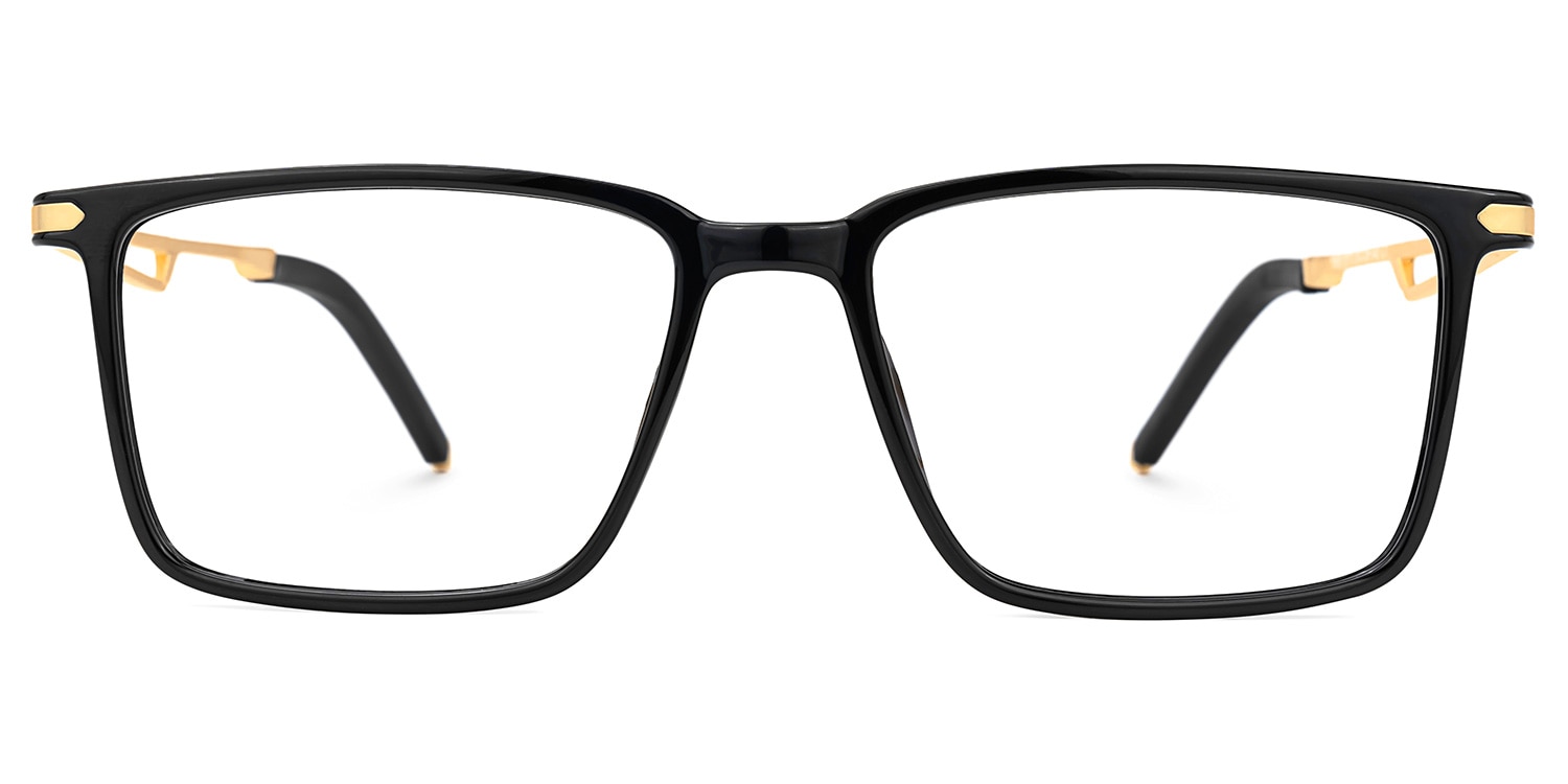 Alfredo Rectangle Black Glasses | Zeelool Glasses